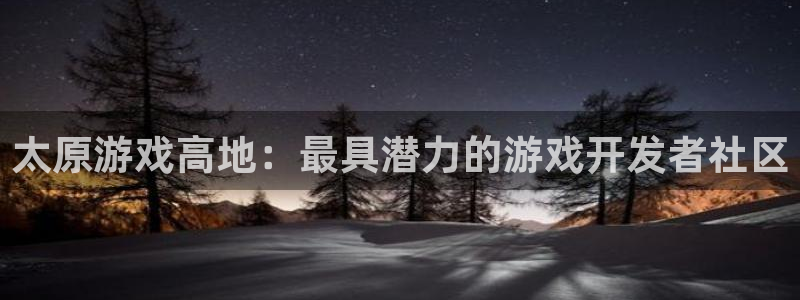 恒盛娱乐平台：太原游戏高地：最具潜力的游戏开发者社区